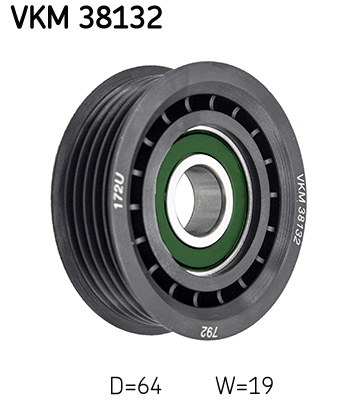 Deflection/Guide Pulley, V-ribbed belt - VKM 38132 SKF